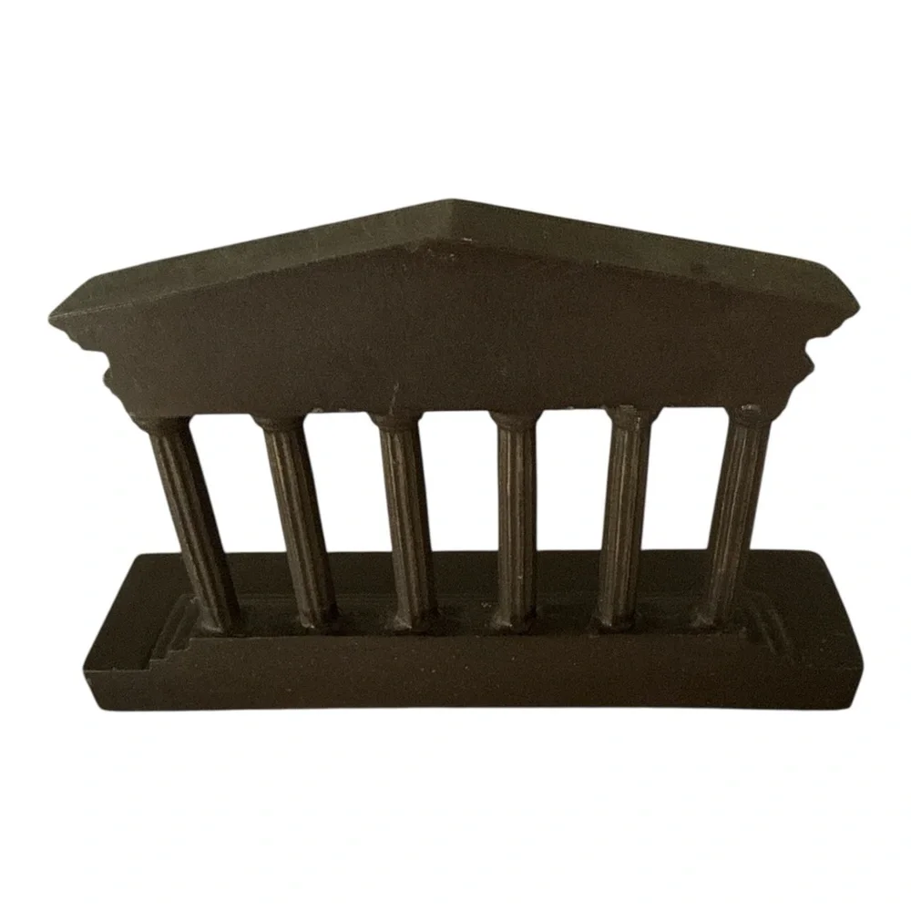 Bookends Antique Cast Iron Greek Temple Parthenon Bradley & Hubbard Style